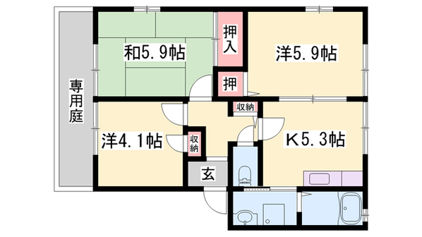 ベネッセ宮前の物件間取画像